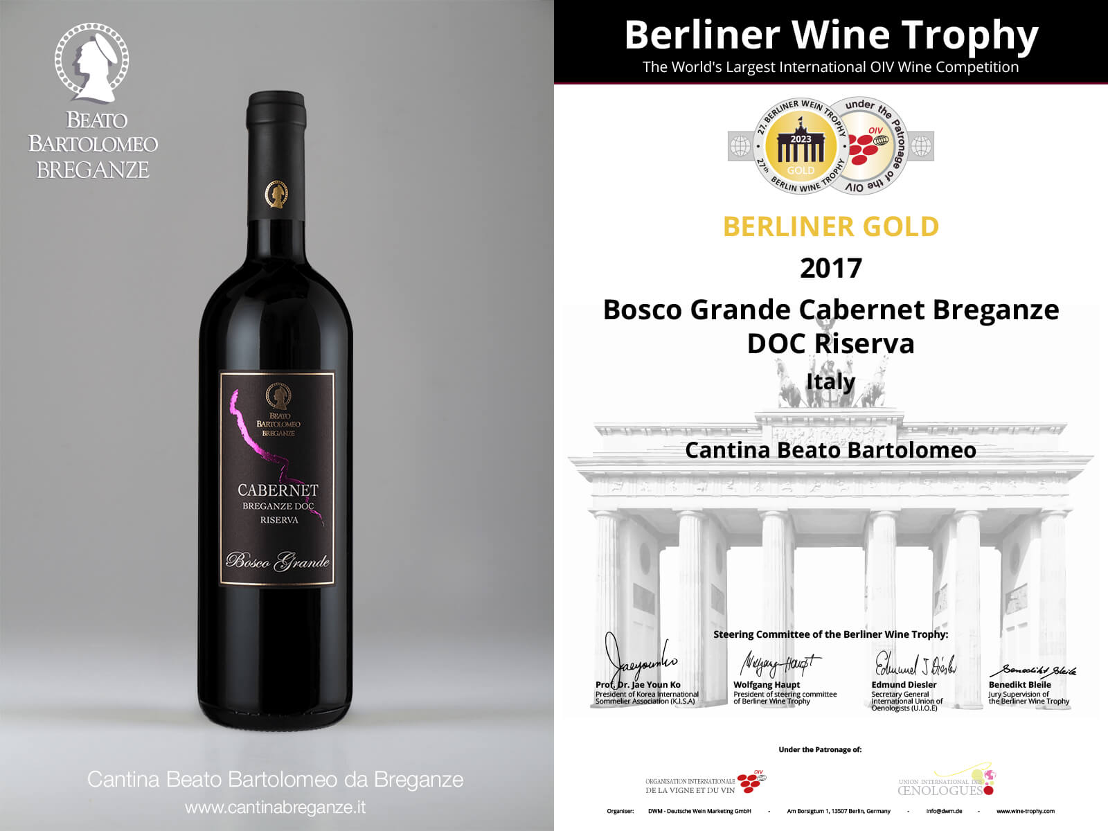 Bosco Grande Cabernet Breganze DOC Riserva Berliner Wine Trophy