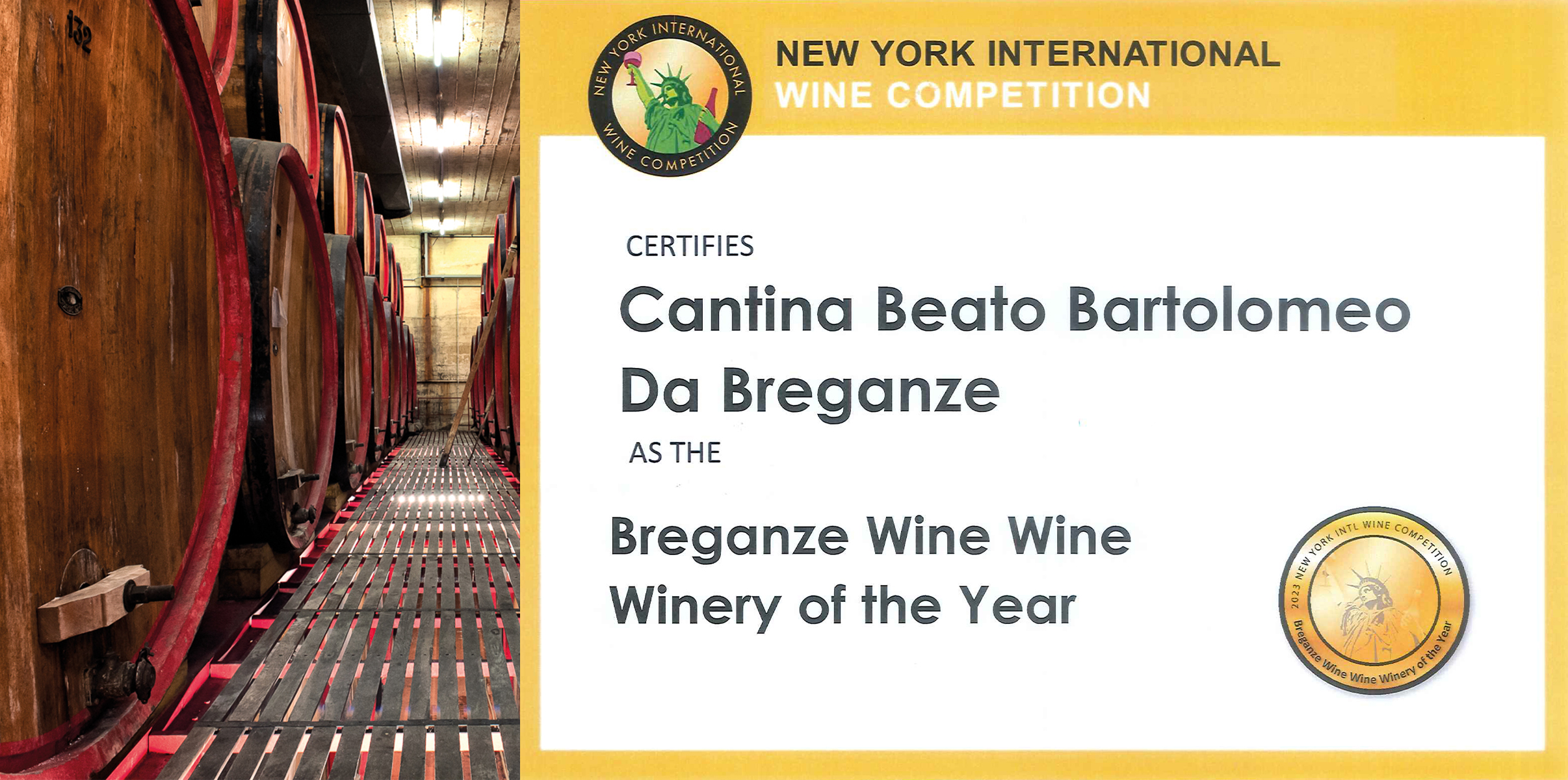 Breganze Wine Wine Winery of the Year New York International Wine Competition