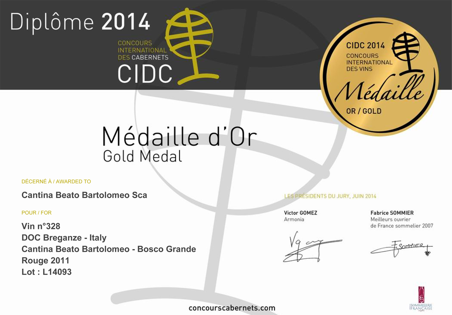 CIDC Concours International Des Cabernets