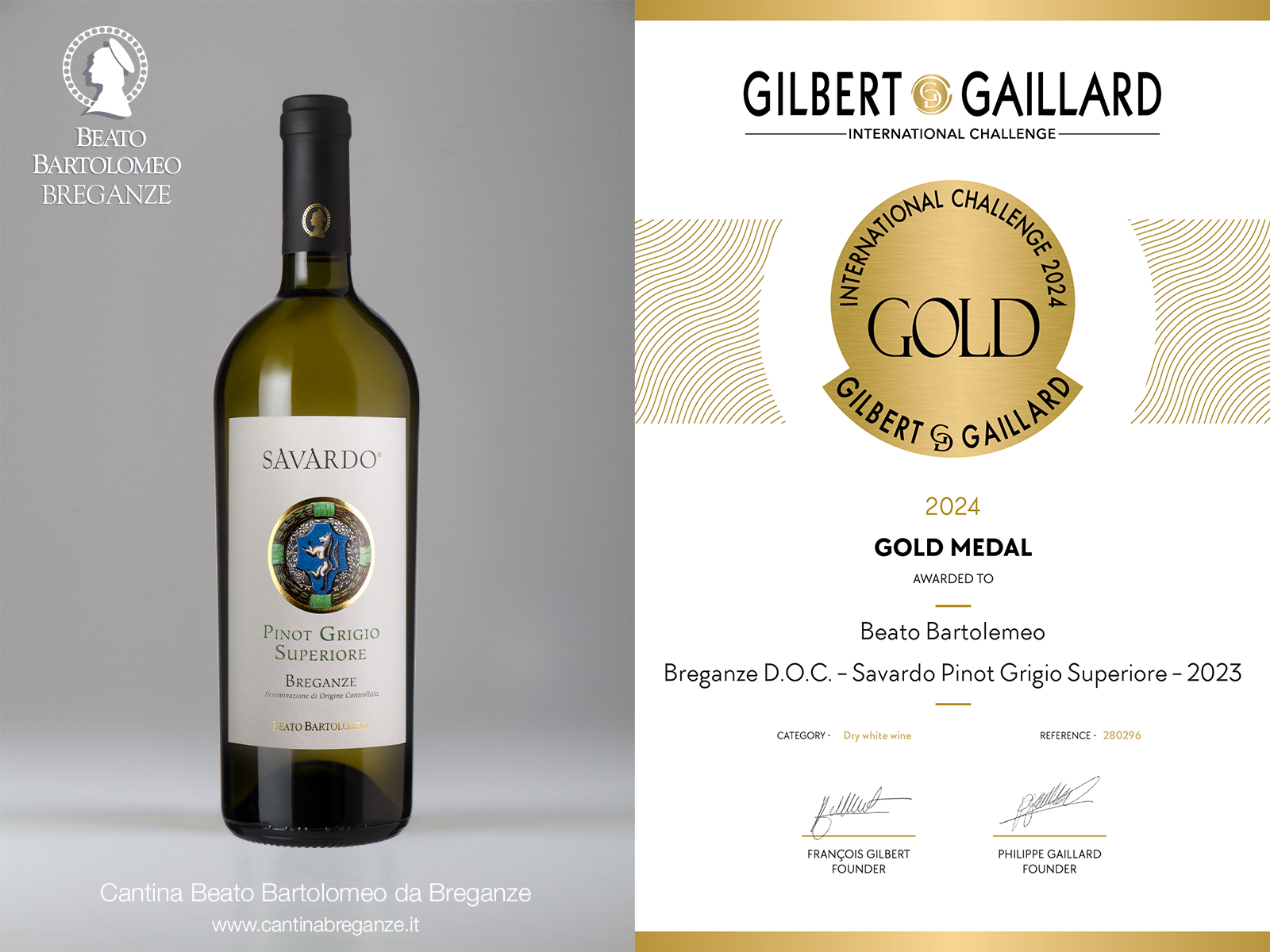 Savardo Pinot Grigio Superiore Breganze DOC – Gilbert Gaillard 2024