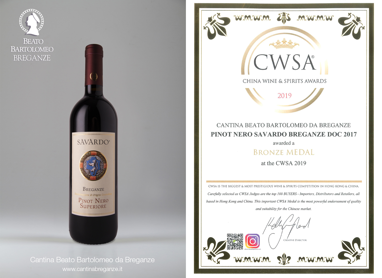 Pinot Nero Breganze DOC Superiore “Savardo” CWSA 2019