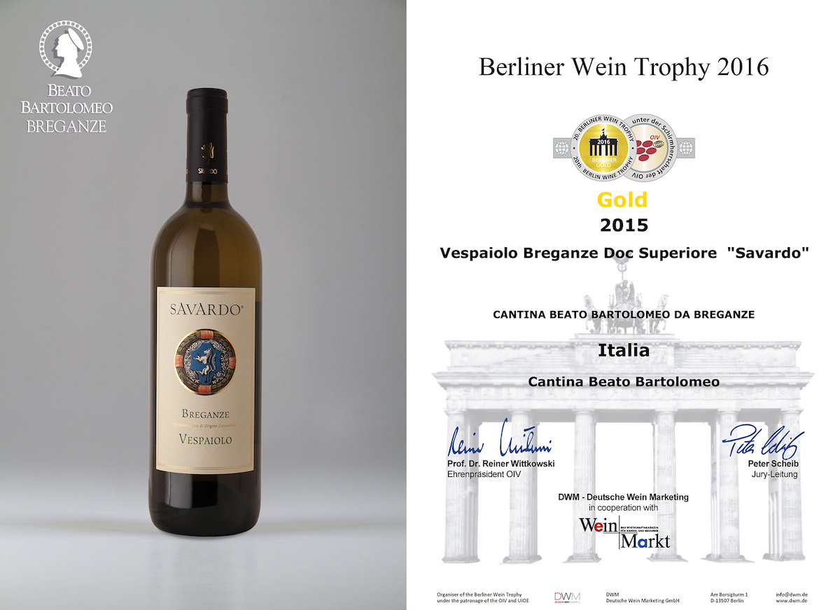 Vespaiolo Breganze DOC Superiore “Savardo” Berliner Wein Trophy 2016