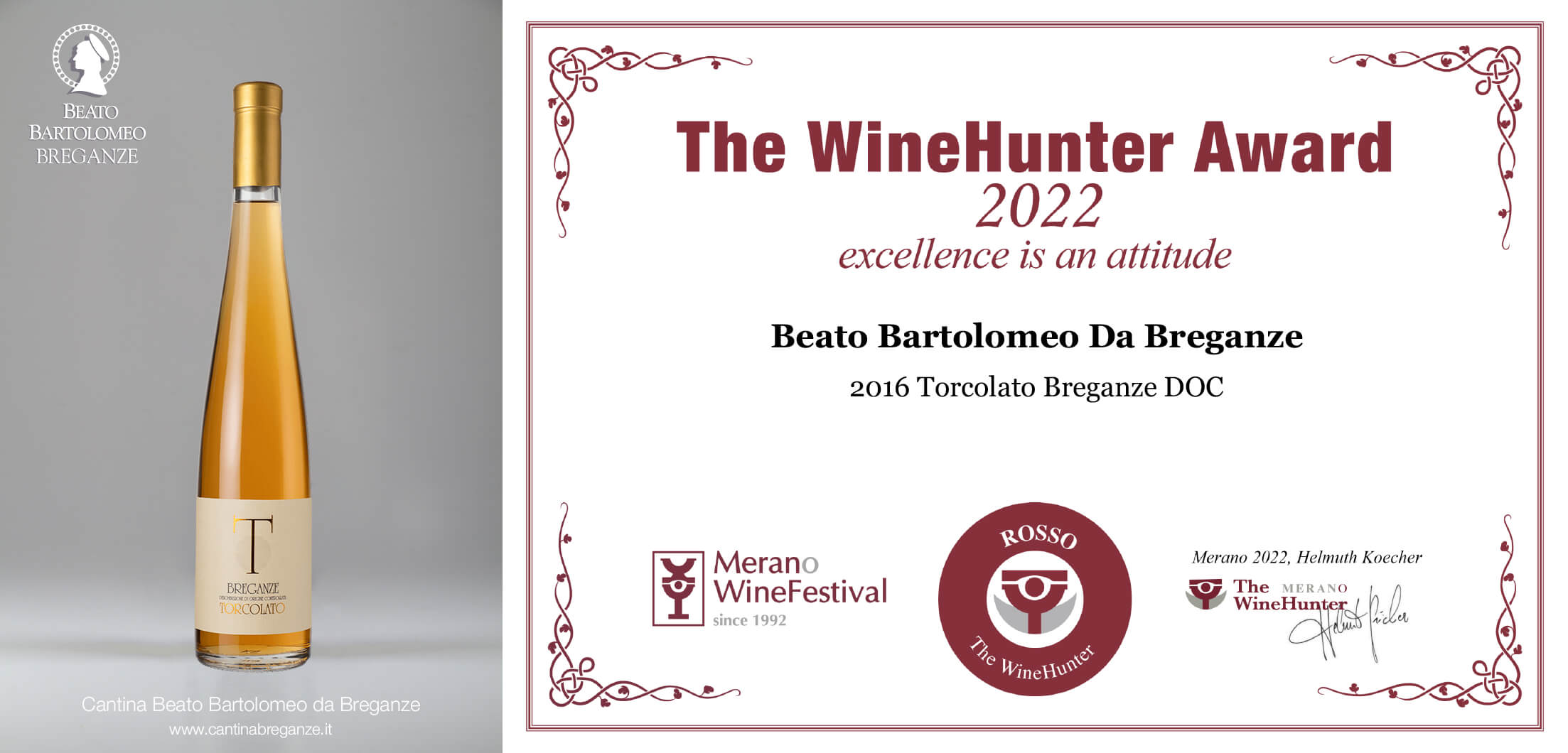 Torcolato Breganze DOC The WineHunter Award 2022